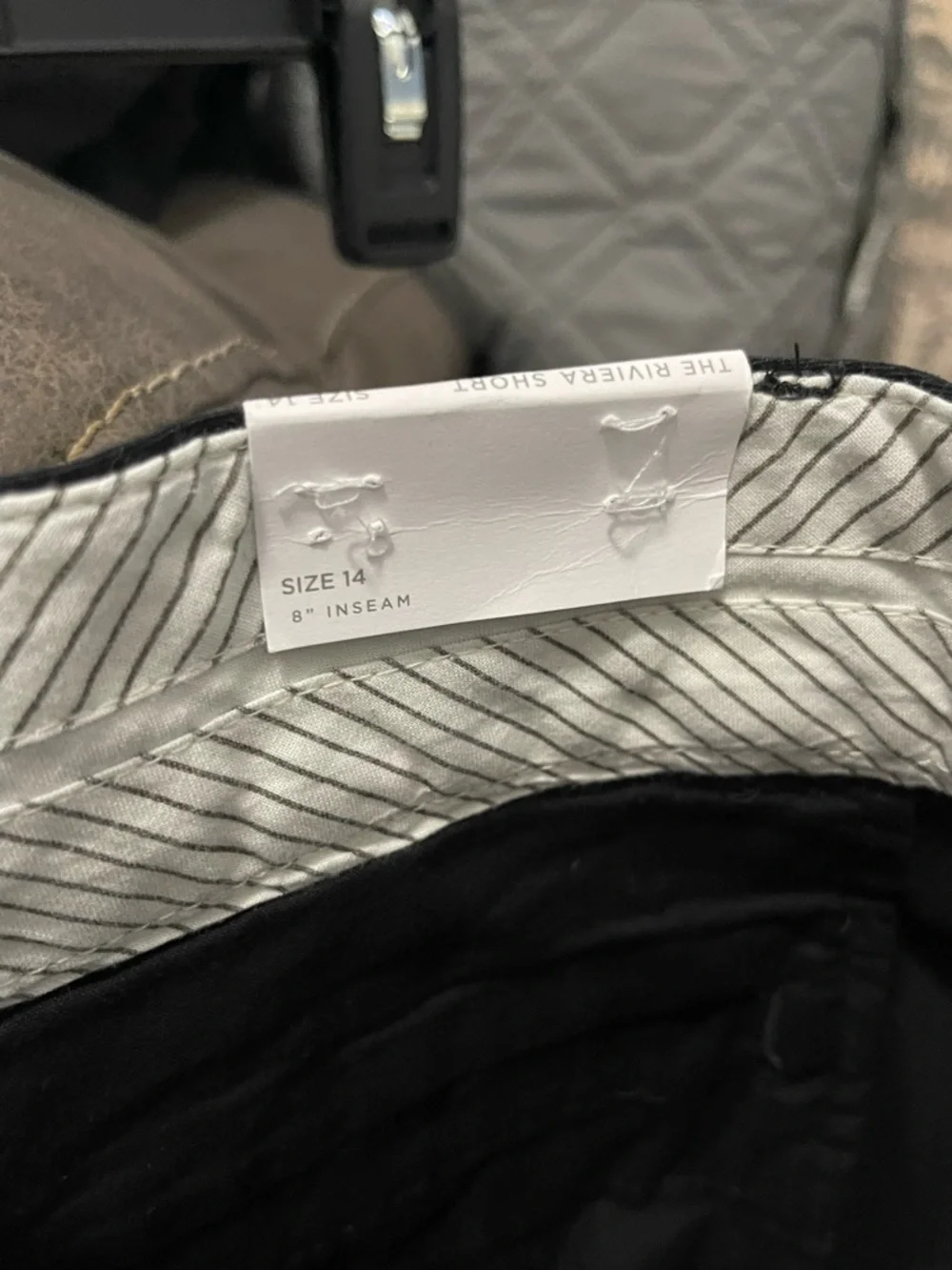 LOFT Navy Blue High-Rise Tailored Bermuda Shorts - Picture 3 of 4